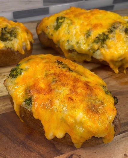 Loaded Broccoli & Cheese Potato Boats