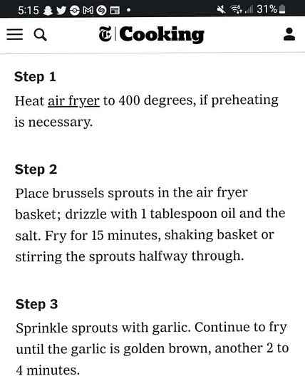 Air-Fryer Brussels Sprouts With Garlic, Balsamic and Soy
