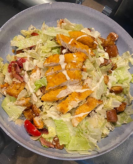 Chicken and bacon Caesar salad 
