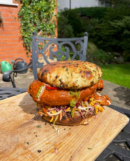 Crispy Butter Chicken Burger