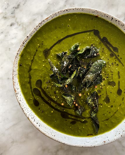 Leek, Silverbeet & Ginger Soup