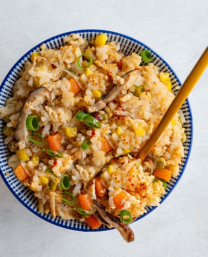 One-Pot Rice Cooker Tofu Fried Rice