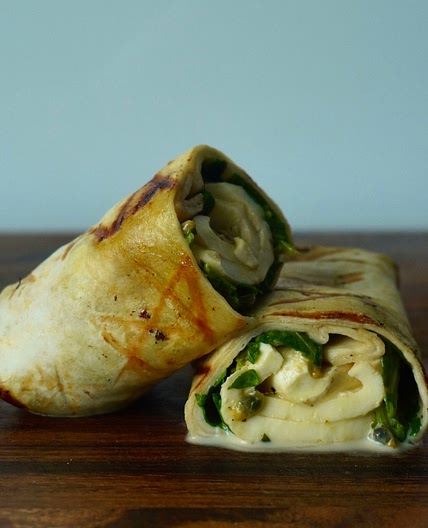 Passion fruit mozzarella wrap
