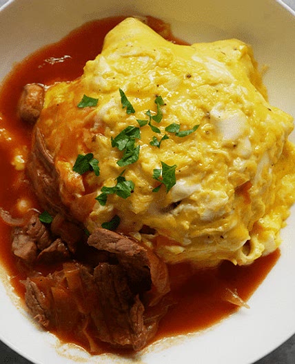 Omurice with demi-glace sauce