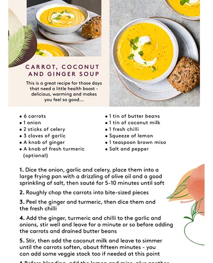 Carrot Coconut & Ginger Soup