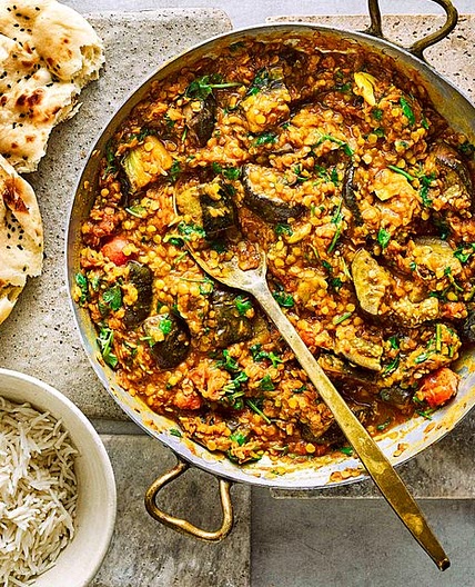 Vegan aubergine curry