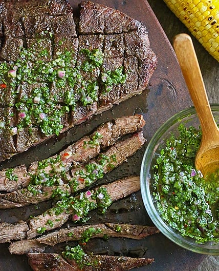 Grilled Flank Steak with Chimichurri