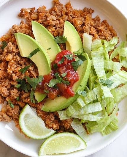 Skillet Taco Cauliflower Rice