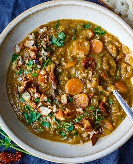 Mediterranean Spilt Pea Soup