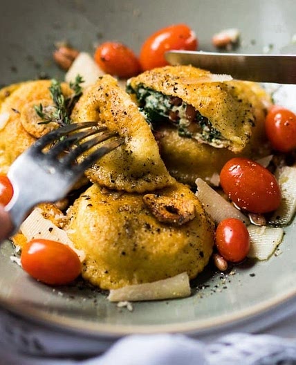 (Pillowy-Soft!) Spinach & Ricotta Keto Ravioli