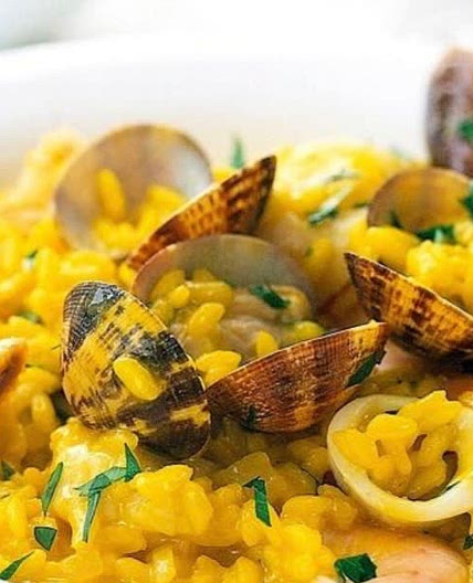 Seafood saffron risotto 