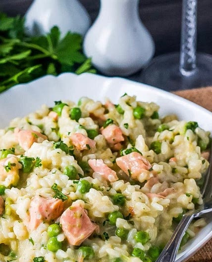 Salmon & Pea risotto 