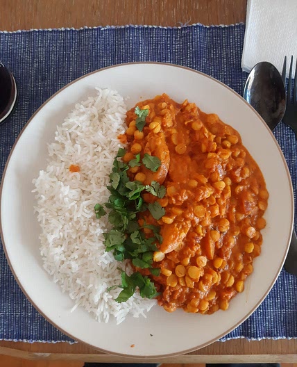 Pickled Peach & Chickpea Curry