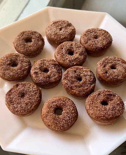 Mini Protein Cinnamon Sugar Donuts 