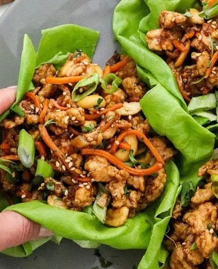 Thai chicken lettuce wraps