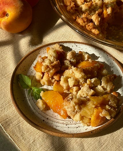 Stone Fruit Cobbler (vegan & gluten free)