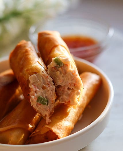 Krab Rangoon Egg Rolls