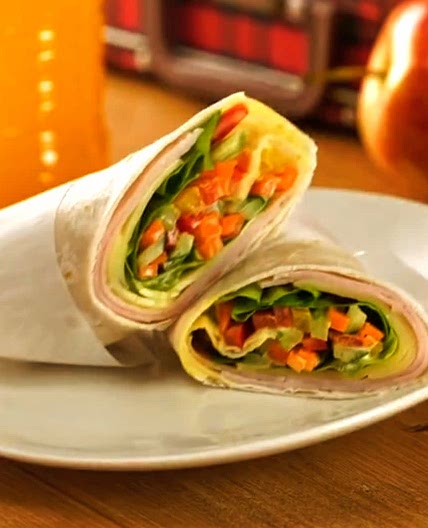 Wrap cremoso de pechuga de pavo y queso