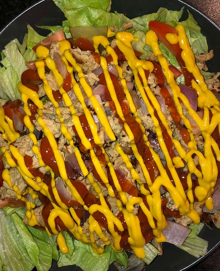 Turkey burger salad 