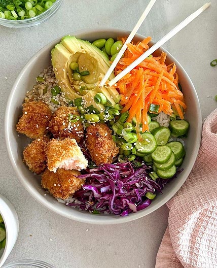 Air-fryer salmon “nuggets”