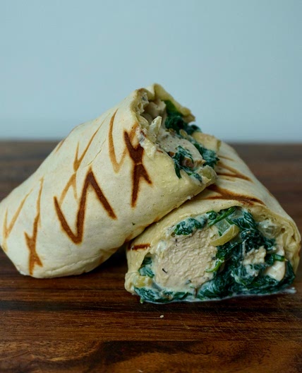 Spinach chicken wrap