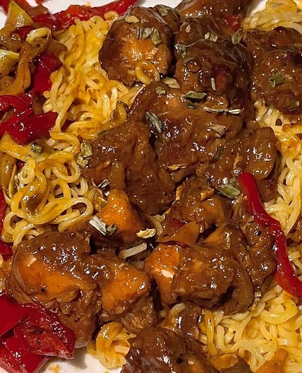 Ta Chien Chicken With Noodles and Veggies