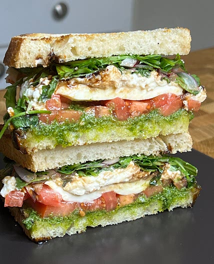 Basil Buratta Sandwich