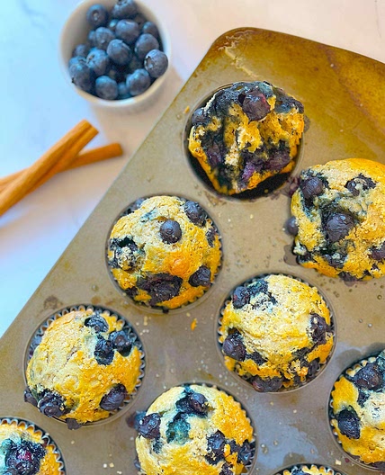 Blueberry & Cinnamon Buttermilk Muffins 