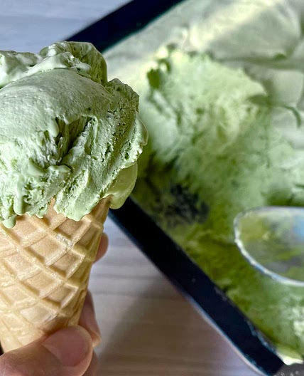 Vegan matcha ice cream