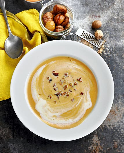 Velouté de butternut aux châtaignes