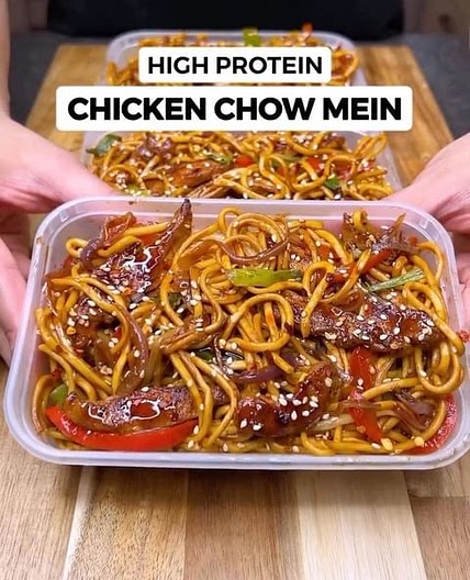 1️⃣ Chicken Chow Mein Noodles Meal Prep!🍜🔥