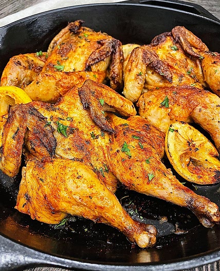 Cajun Roasted Cornish Hens 
