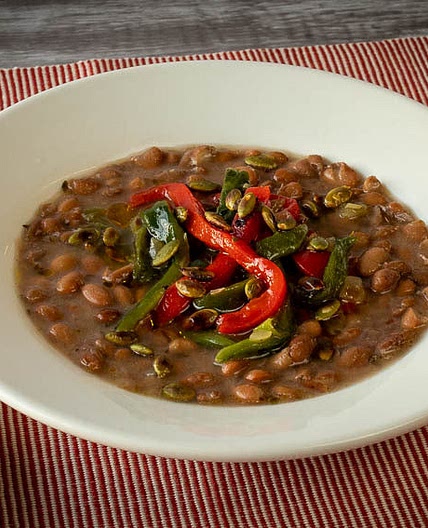 Buckeye Beans with Roasted Peppers & Pumpkin Seeds