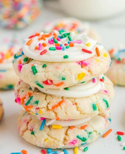 Crumbl Birthday Cake Cookies