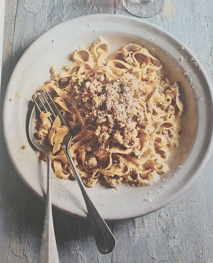 Fennel and sausage ragù with tagliatelle