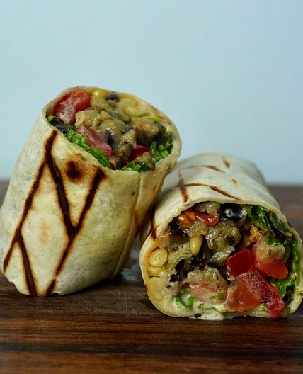 Summer eggplant burrito