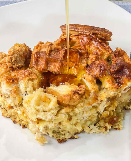 Chicken and Waffles Casserole 