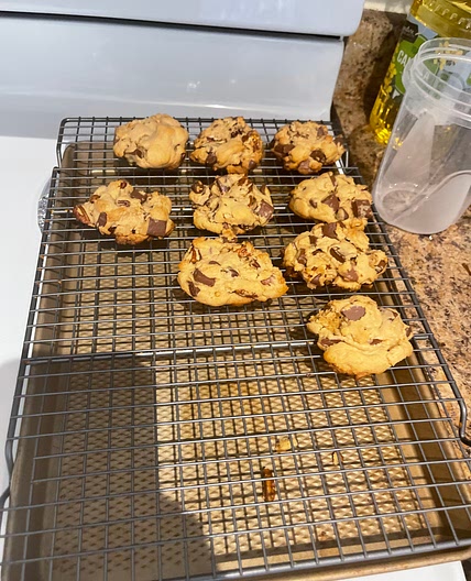 Pecan Peanut butter chocolate cookies