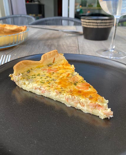 Quiche saumon et poireaux