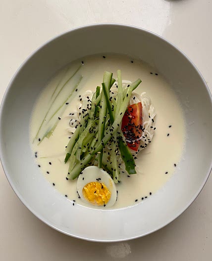Korean cold soybean noodles