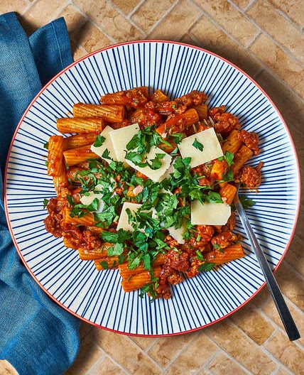 Pork, Fennel & Red Wine Ragu with Tortiglioni