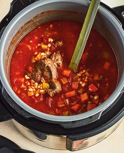 Pressure Cooker Beef and Barley Soup