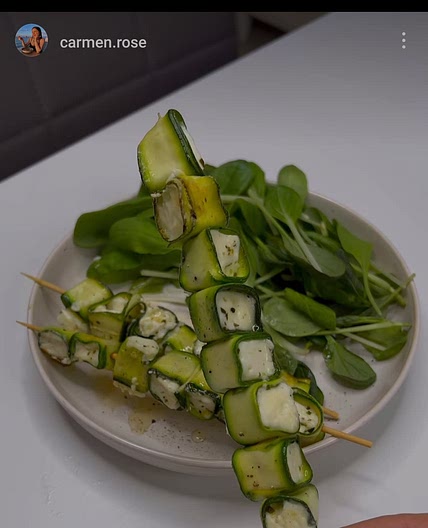 Brochettes de courgettes à la feta