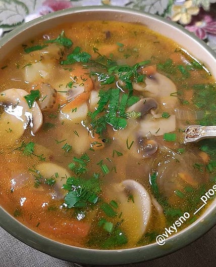 РАССОЛЬНИК С ГРИБАМИ