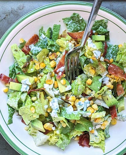 Grilled Corn and Avocado Salad With Feta Dressing