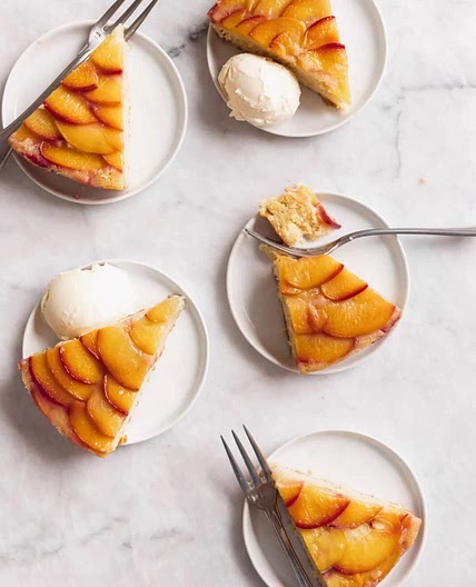 Peach upside down cake