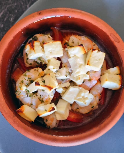Ofen-Shrimps mit Tomaten und Feta