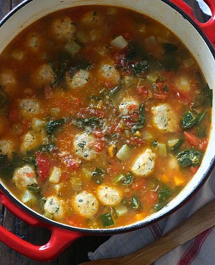Mini Turkey Meatball Vegetable Soup