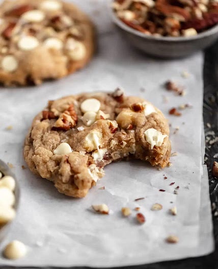 White chocolate maple pecan cookies 