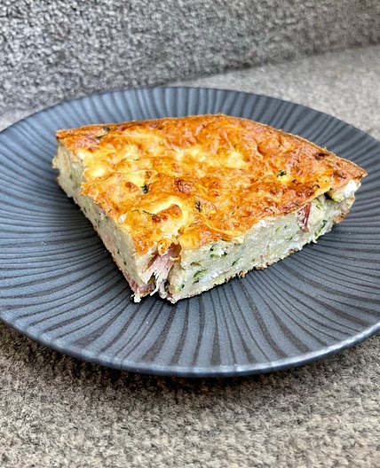 Crustless Courgette and Cheese and Herb Quiche